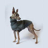 HKM-4841533 Windproof Thickened Polar Flannel Dog Coat for Autumn and Winter in Gray