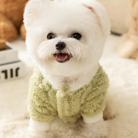 HKM-4843709 Cute 3D Frog Design Plush Dog and Cat Hoodie for Small and Medium Pets