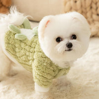 HKM-4843709 Cute 3D Frog Design Plush Dog and Cat Hoodie for Small and Medium Pets