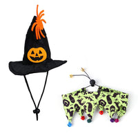 HKM-4843965 Pet Cat Hat and Scarf Set in Various Halloween Designs