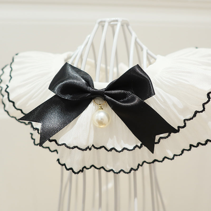 HKM-4845501 Chic Dog Scarf Bow Tie in Lace and Satin with Size Options