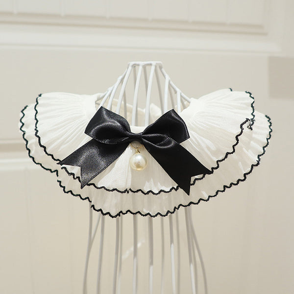 HKM-4845501 Chic Dog Scarf Bow Tie in Lace and Satin with Size Options
