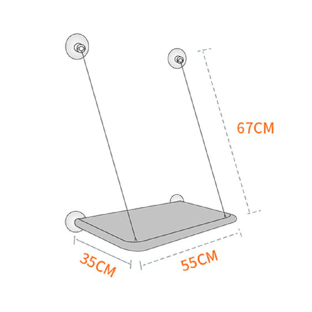 HKM-4846525 Four Seasons Suction Cat Bed - Adjustable PVC Hammock in Multiple Colors