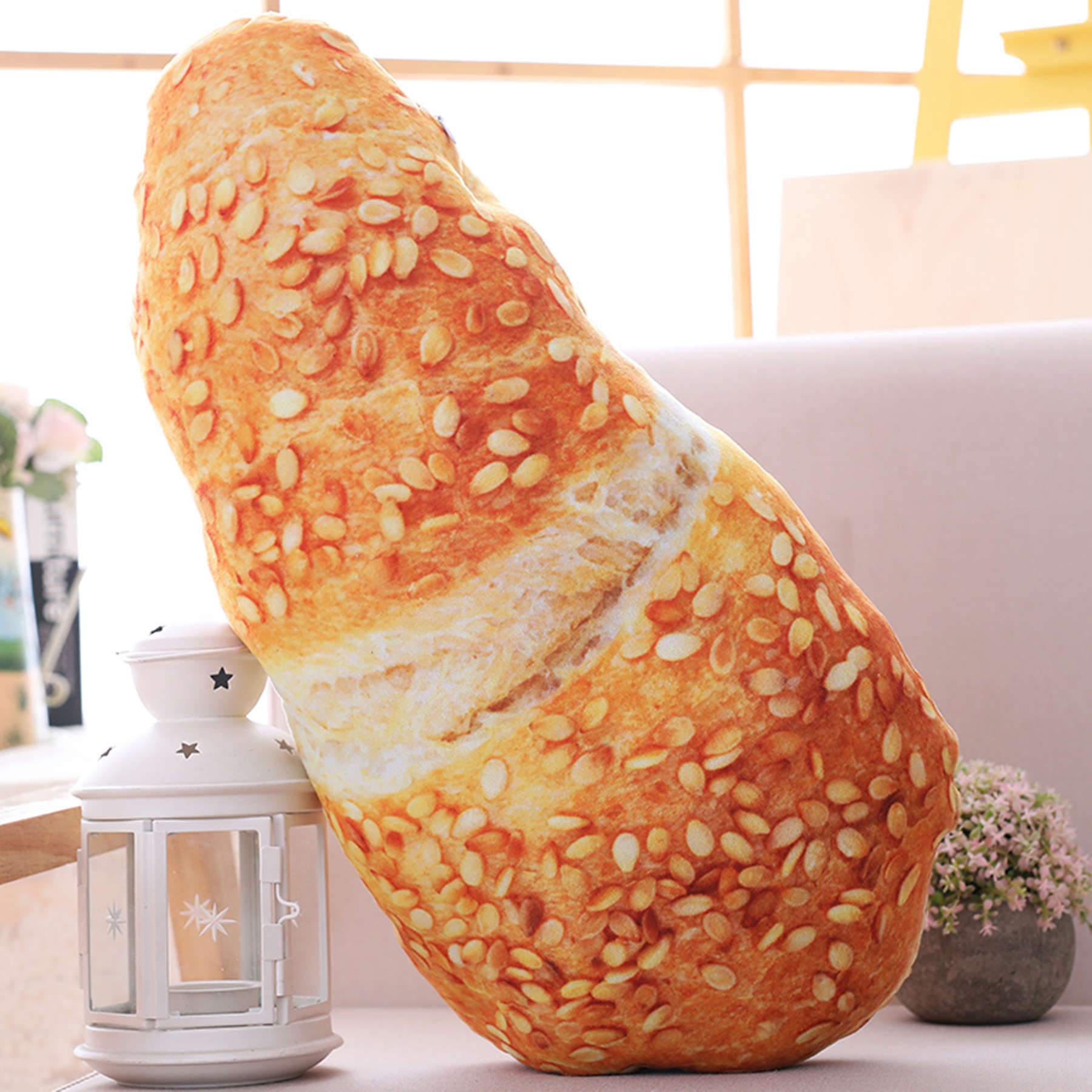 HKM-484691 Creative Simulation Food Bread Pillow – Soft Plush Shape with 3D PPCotton Filling