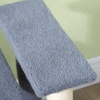 HKM-4848189 4-Level Cat Steps with Scratching Posts for Comfortable Access to Furniture, Gray