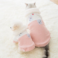 HKM-4849341 Cute Cartoon Pet Cotton Corduroy & Lamb Wool Jacket - Various Sizes Available