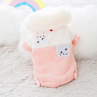HKM-4849341 Cute Cartoon Pet Cotton Corduroy & Lamb Wool Jacket - Various Sizes Available