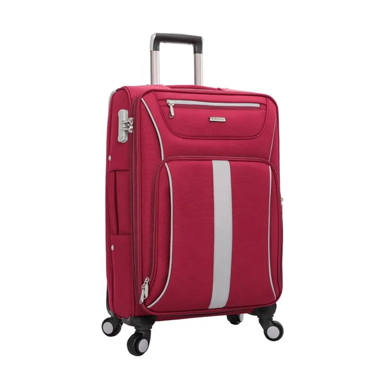 HKM-484947 3 Piece Set Travel Bag Suitcase Trolley in Matching Colours, Nylon Material - 20, 24, 28 Inch Options