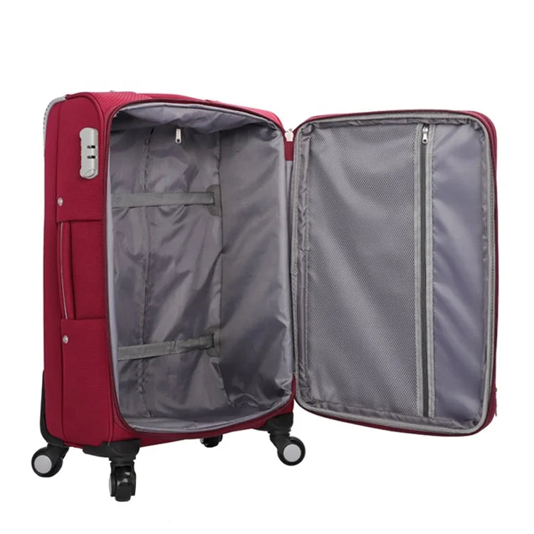 HKM-484947 3 Piece Set Travel Bag Suitcase Trolley in Matching Colours, Nylon Material - 20, 24, 28 Inch Options
