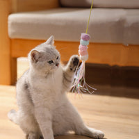 HKM-4849725 Funny Cat Stick with Elastic Rope and Self-healing Plush Toys - 165cm Length, Multiple Color Options
