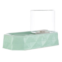 HKM-4850749 Pet Non-Wet Mouth Water Dispenser for Cats and Dogs - Ceramic Base with High Borosilicate Glass, Pink, Green, White