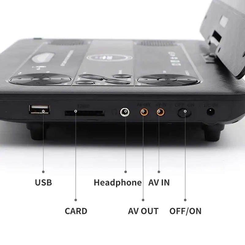 HKM-485075 9.5-Inch Portable Battery-Powered Car DVD Player with High-Quality Screen