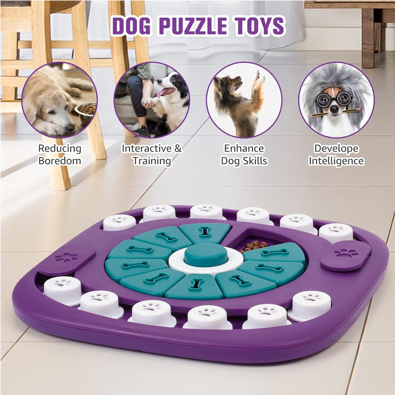 HKM-4850877 Interactive 24-Hole Treat Puzzle Toy for Dogs of All Sizes - Engaging Enrichment Activity for Mental and Physical Stimulation