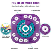 HKM-4850877 Interactive 24-Hole Treat Puzzle Toy for Dogs of All Sizes - Engaging Enrichment Activity for Mental and Physical Stimulation