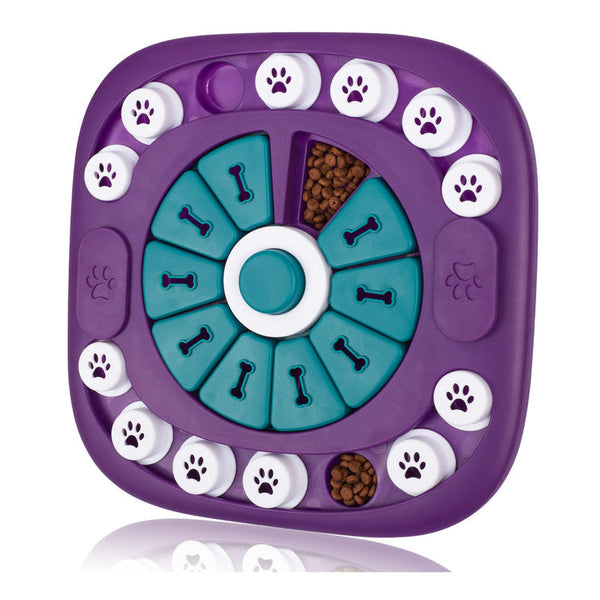 HKM-4850877 Interactive 24-Hole Treat Puzzle Toy for Dogs of All Sizes - Engaging Enrichment Activity for Mental and Physical Stimulation