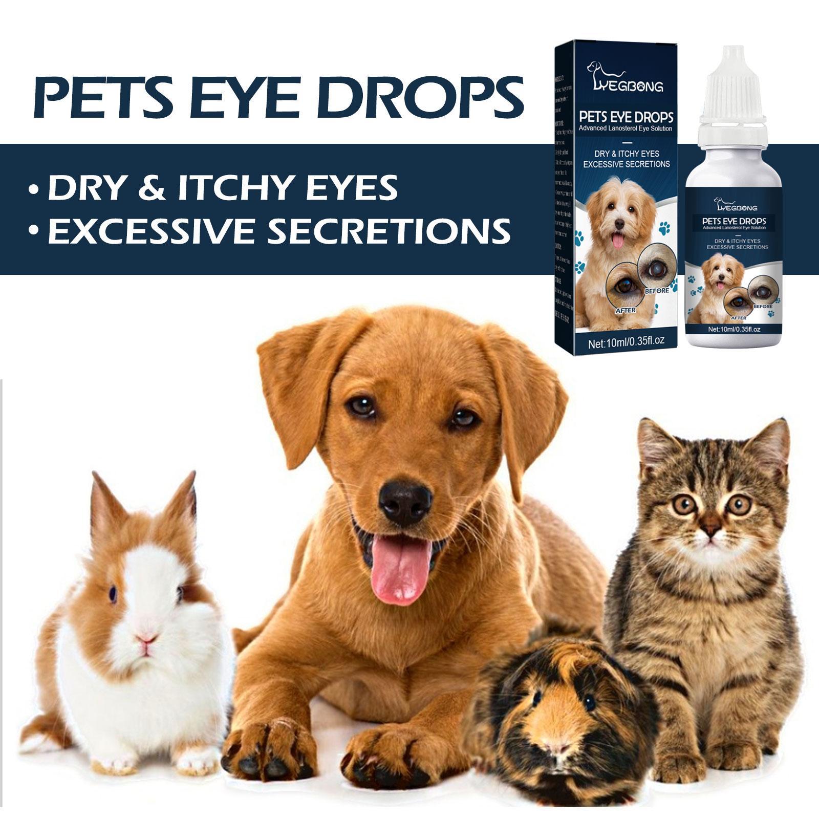 HKM-4852541 Pet Eye Drops for Cats and Dogs ¨C Reduce Tear Marks, Soothe Itchy Eyes, and Clean Eye Area