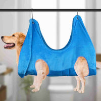 HKM-4853053 Pet Grooming Hammock for Small and Medium Dogs and Cats, Thickened Flannel Material in Blue, Rose Red, and Gray