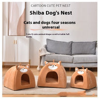 HKM-4854717 Cozy Autumn and Winter Machine Washable Pet Bed for Cats - Available in S, M, L