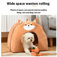 HKM-4854717 Cozy Autumn and Winter Machine Washable Pet Bed for Cats - Available in S, M, L