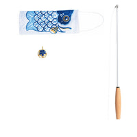 HKM-4855485 Telescopic Fishing Rod with Carp Streamer and Bell for Cats