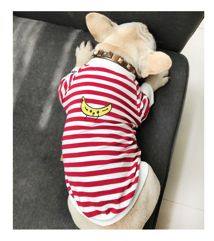 HKM-4855741 Striped Parent-Child Cotton Sweater Set for Small Dogs and Cats