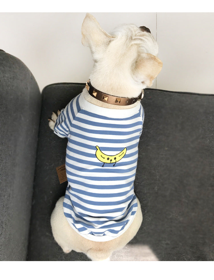 HKM-4855741 Striped Parent-Child Cotton Sweater Set for Small Dogs and Cats