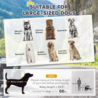HKM-4856125 2-in-1 Dog Bike Trailer and Stroller Carrier for Large Dogs with Safety Features
