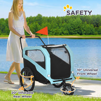 HKM-4856125 2-in-1 Dog Bike Trailer and Stroller Carrier for Large Dogs with Safety Features