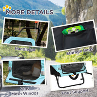 HKM-4856125 2-in-1 Dog Bike Trailer and Stroller Carrier for Large Dogs with Safety Features