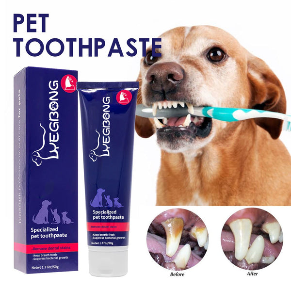 HKM-4856253 Pet Oral Cleansing Cream for Dogs and Cats - 50g Odor Neutralizing Toothpaste
