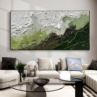 HKM-485651 Hand-Painted Large Ocean Waves Abstract Canvas Art for Modern Home Decor