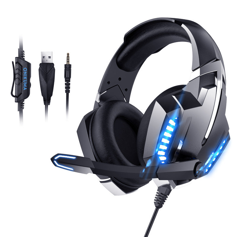 HKM-485779 ONIKUMA K18 Wired Gaming Headset with Microphone and 50mm Driver, 20Hz-20kHz Frequency Response, 2.2m Braided Cable