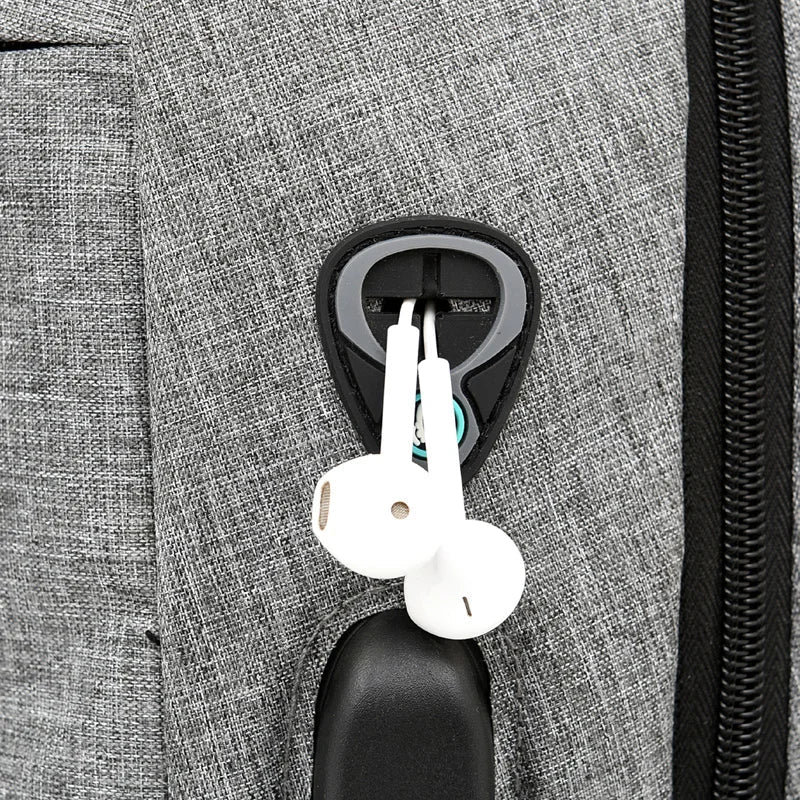 HKM-485779 Waterproof Large Capacity School and Travel Backpack with USB Charging and Headphone Jack