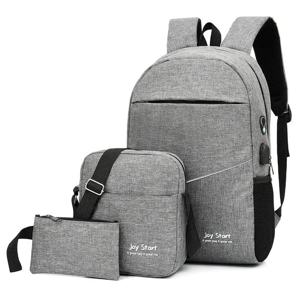 HKM-485779 Waterproof Large Capacity School and Travel Backpack with USB Charging and Headphone Jack