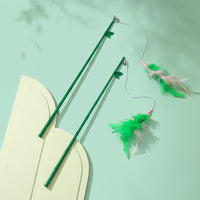 HKM-4857917 Interactive Cat Feather Wand with Bells - Durable, Safe and Stimulating Toy for Cats of All Ages