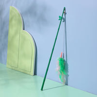 HKM-4857917 Interactive Cat Feather Wand with Bells - Durable, Safe and Stimulating Toy for Cats of All Ages