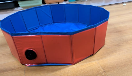 HKM-4858301 Foldable Large Dog Swimming Pool - Portable Dog Bath with Non-Slip Bottom and Quick Drainage