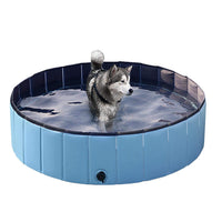 HKM-4858301 Foldable Large Dog Swimming Pool - Portable Dog Bath with Non-Slip Bottom and Quick Drainage