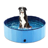 HKM-4858301 Foldable Large Dog Swimming Pool - Portable Dog Bath with Non-Slip Bottom and Quick Drainage