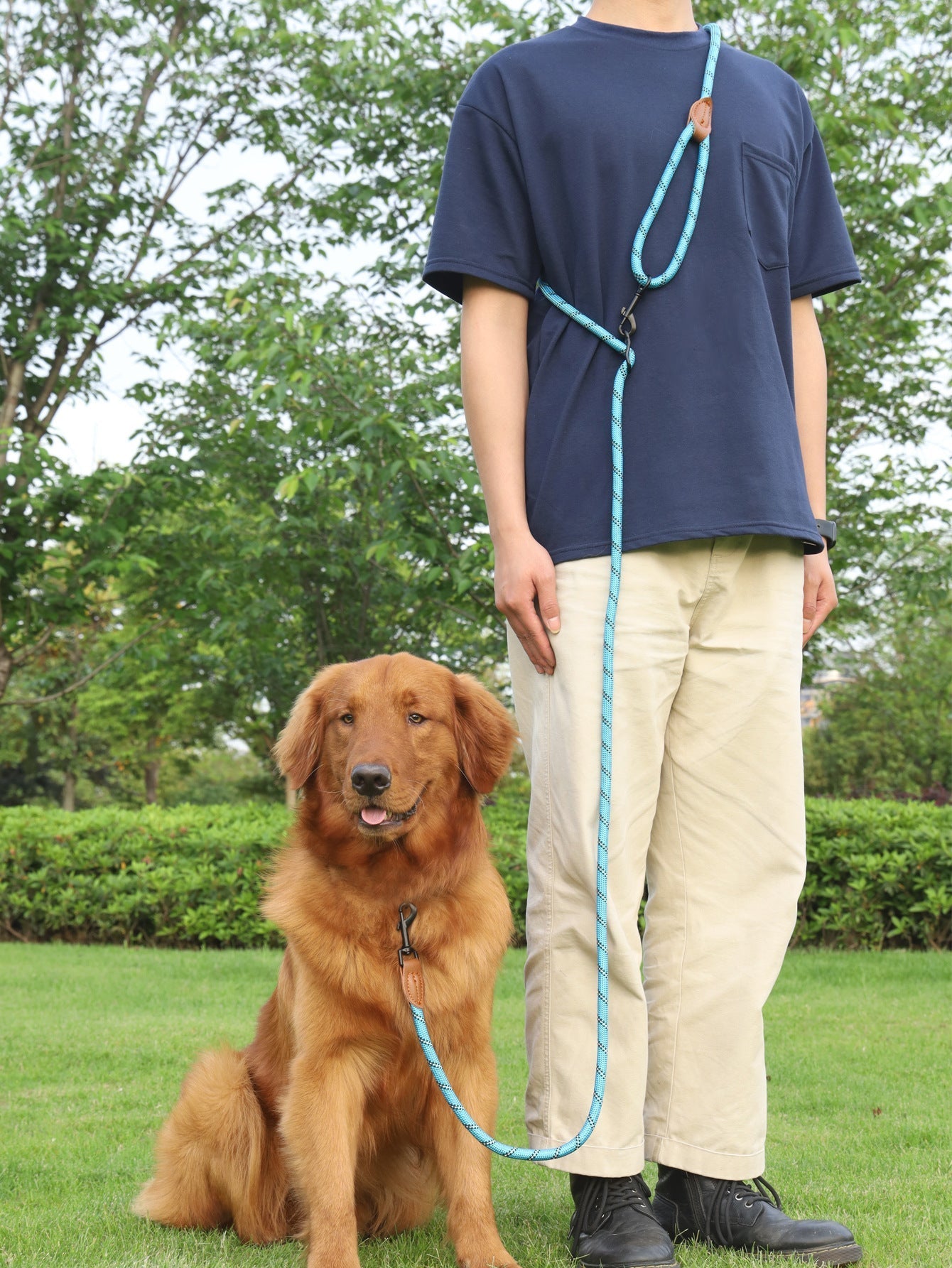 HKM-4860221 Adjustable Reflective Pet Hand Holding Rope - Versatile Polyester Leash in Multiple Colors