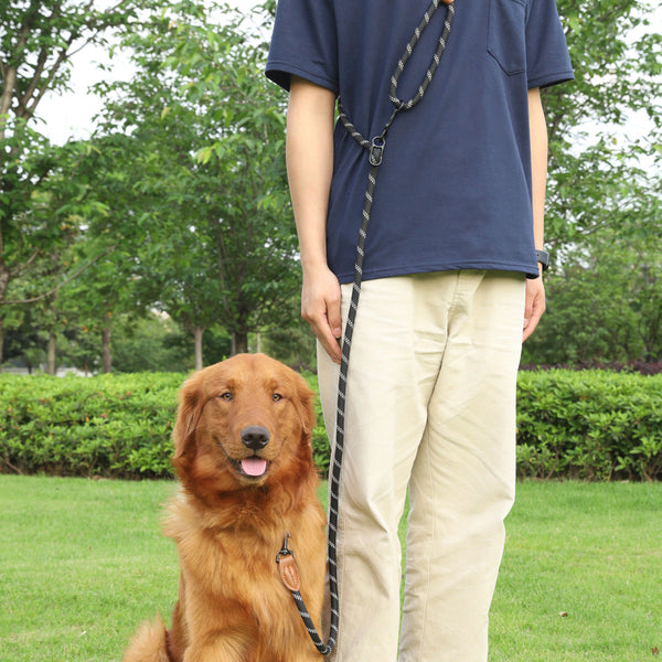 HKM-4860221 Adjustable Reflective Pet Hand Holding Rope - Versatile Polyester Leash in Multiple Colors