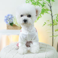 HKM-4860989 Plaid Overalls for Dogs in Black & White or Red & White - Casual Polyester Pet Clothing