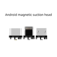 HKM-486099 Three-in-One Magnetic Charging Cable for Android, Type C, and Apple Devices - 1 Meter - 2A Current - Available in Black, Silver, Red, Gold