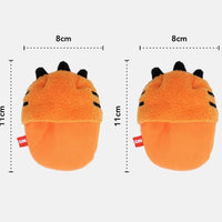 HKM-4861245 Cute Sniffing Sound Plush Tiger Slippers for Pets