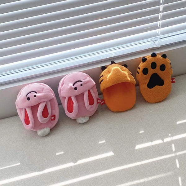 HKM-4861245 Cute Sniffing Sound Plush Tiger Slippers for Pets