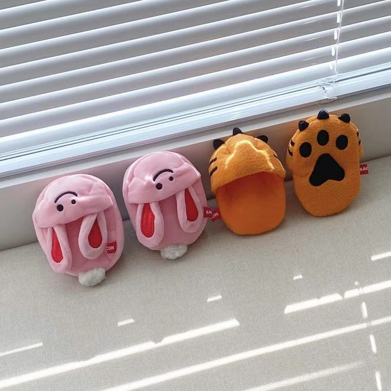 HKM-4861245 Cute Sniffing Sound Plush Tiger Slippers for Pets