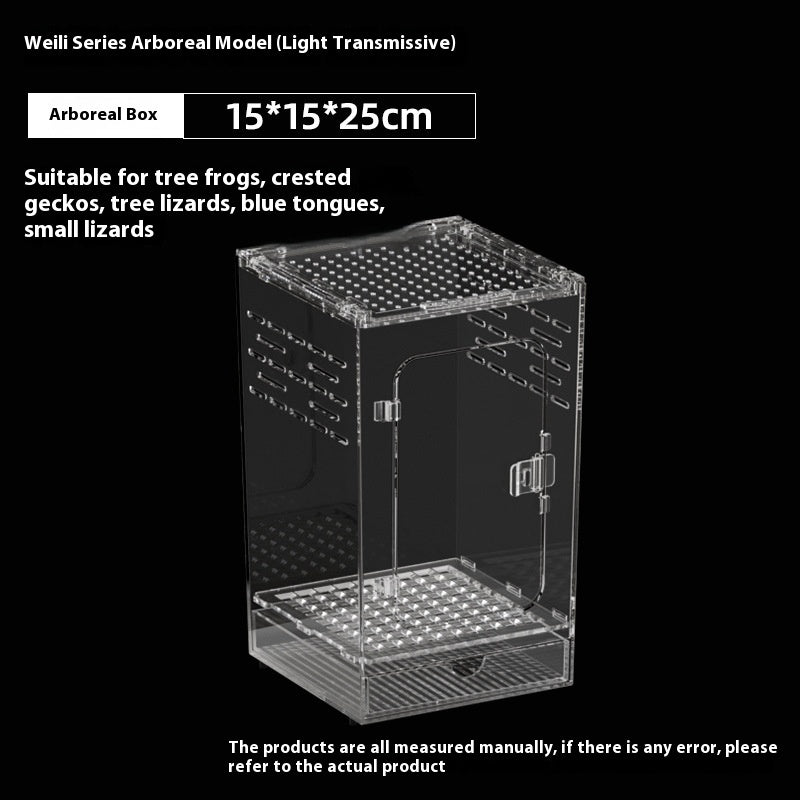 HKM-4861885 Acrylic High Permeability Feeding Box for Reptiles - Multiple Sizes Available