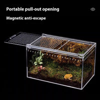 HKM-4861885 Acrylic High Permeability Feeding Box for Reptiles - Multiple Sizes Available