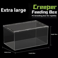 HKM-4861885 Acrylic High Permeability Feeding Box for Reptiles - Multiple Sizes Available