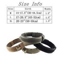 HKM-4862397 Durable Tactical Dog Collar with Velcro and Quick Release Buckle, Adjustable Nylon, Multiple Colors